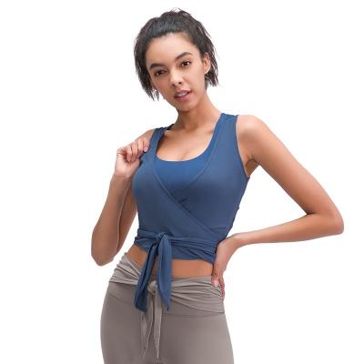 China HOPEUP Breathable Women Yoga Tie Up Tank Top Sportswear Sports Wear For Fitness Gym Sport for sale