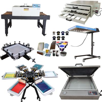 China Garment Shops Silk Screen Manual 6 Color Offset T-shirt Screen Printing Machine Aluminum Flat Objects for sale