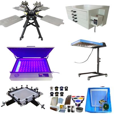 China Printing Combo T Shirt Micro Registration Serigrafia 4 Color Screen Printing Machine for sale