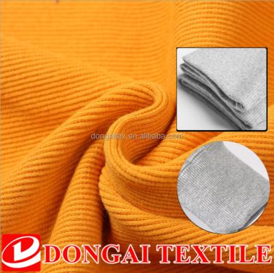 China Flame retardant 100% cotton rib knit fabric hot sale in 2016 for coat made in China for sale