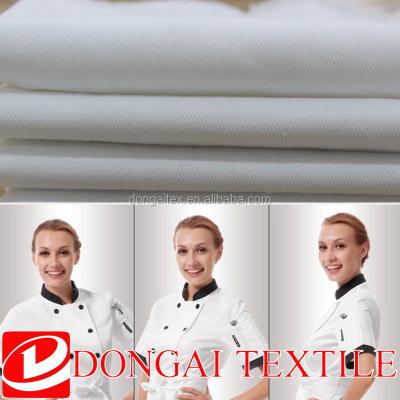 China Other Wholesale Cheap Dyed TC Polyester Cotton Blend Cotton Twill Chef Kitchen Uniform Cloth for sale