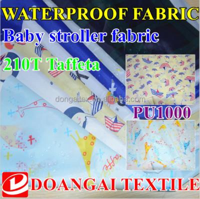 China Breathable Green Printing Flat Screen And Round Screen Printing Waterproof 210T Polyester Taffeta Fabric for sale