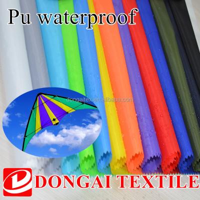 China Waterproof 190t Polyester PU Coated Lightweight Waterproof Washable Fabric for sale