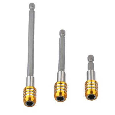 China Eco-friendly 1/4 Hex Shank Drill Bit Bracket Connecting Rod Magnetic Screwdriver Bit Bracket 60/100/150mm for sale