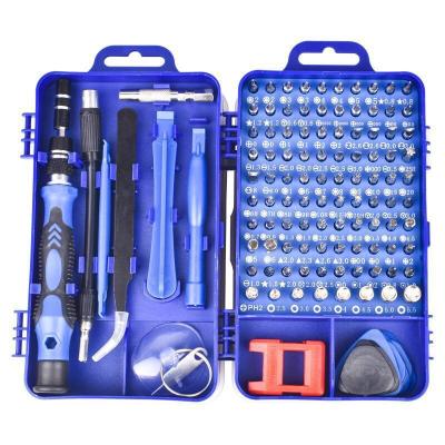 China Portable 115 in 1 Screwdriver Set Chrome Vanadium Steel Glasses Eye Mobile Phone Disassemble Repair Tool Small Screws for sale