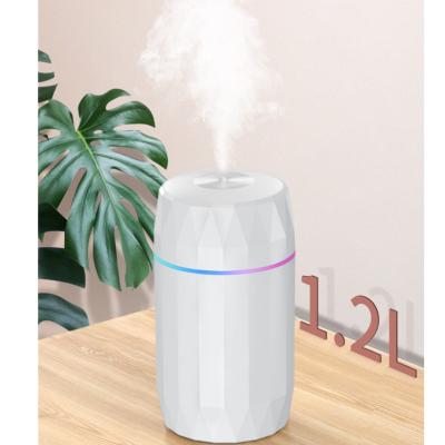 China Car OEM Customized Logo Humidifier Essential Oil 1.2L Diffuser Color Lights USB Mini Humidifier Mini Umidificador for sale