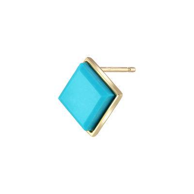 China Gemnel CLASSIQUE 925 Sterling silver turquoise earring gold vermeil turquoise stud earrings for women for sale