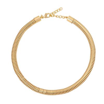 China Men FASHIONABLE Jewelry Gemnel 316l Stainless Steel Gold Snake Chain Choker Necklace for sale