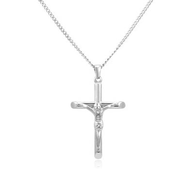 China FASHIONABLE Hot Selling Premium Gemnel 316L Stainless Steel Gold Crucifix Jesus Necklace Men Jewelry for sale