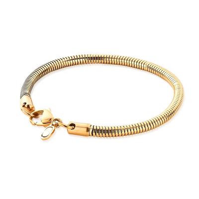 China FASHIONABLE 4mm Stainless Steel Snake 316L Minimalist 316L Steel Gemnel Bracelet Men Jewelry Gift for sale