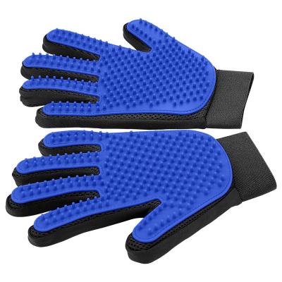 China Stored Soft Brush Mitt Deshedding Pet Grooming Glove Effective Pet Hair Remover Increased Five Finger Design Perfect For Pet for sale