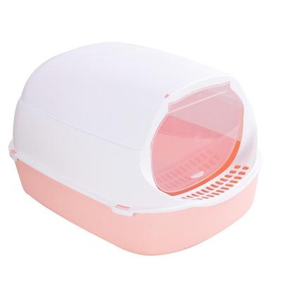 China Cat Litter Box Fully Closed Anti Splatter Kitten Toilet Indoor Deodorant Pet Cleaning Basin Dog Bed Basin Viable Plastic Cats Waste Sand for sale