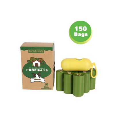 China Sustainable Environmental Biodegradable Sniffed With Rack Dog Bags Black Dog Poop Bags for sale