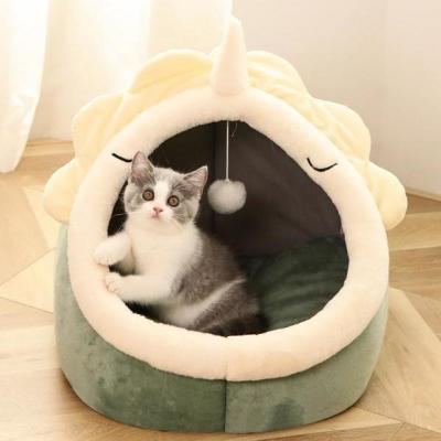 China New Arrival Plush Round Dog Bed Breathable Pet Bed Washable Comfortable Soft Cat Bed Removable Pet Cushion for sale