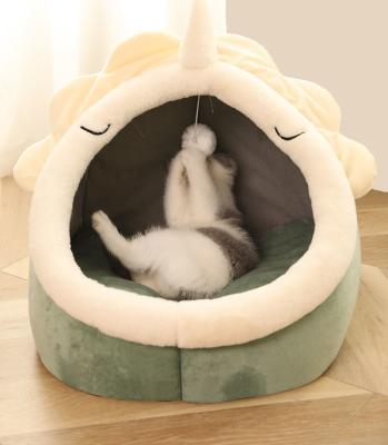 China Cat Bed New Design Soft Breathable Small Dog Bed Washable Round Pet Bed With Removable Cover for sale