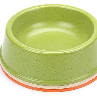 China New Fashion Bamboo Fiber Round Pet Bowl Non-Slip Bottom Sustainable Dog Drinking Bowl Cat Bowl for sale