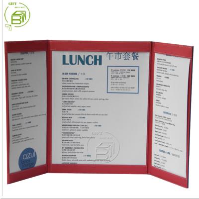 China Wholesale High Quality Menu with Competitive Price, Food Menu Design, Restaurant Suppliers Menu Cover Leatehr Menu Cover for sale