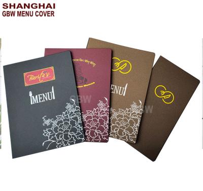 China food menu cover, leather wine list, fancy menu A4 designs for sale