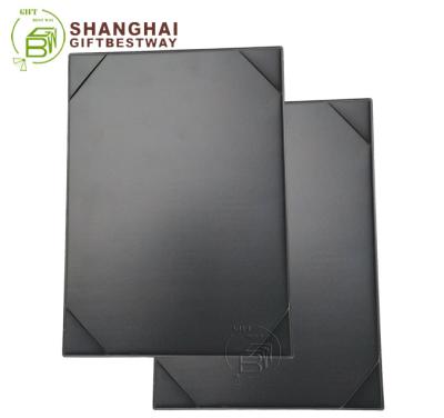 China PU leather simple board menu board, a3 menu cover restaurant restaurant menu board for sale