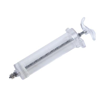 China Luer-lock Adapter Auto Injection Veterinary Plastic Steel Syringe For Cattle Sheep Pig Poultry for sale