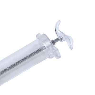 China 20ml Veterinary Reusable Durable Plastic Luer-Lock Adapter Animal Steel Syringe for sale