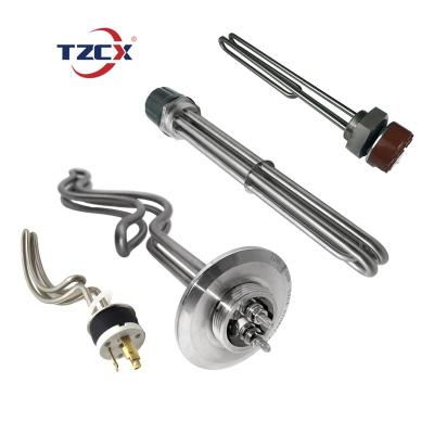 China Brand 3KW 6KW 9KW or TZCX Hotels Electric Immersion Heater Customized Stainless Steel Heating Element Screw Plug for sale