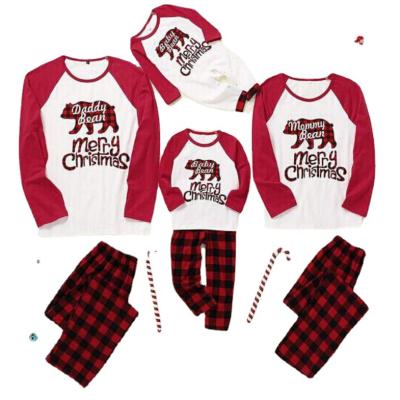 China MS QUICK DRY Custom Logo Pijama knitted Christmas family pajamas baby set matching family Christmas pajamas for sale