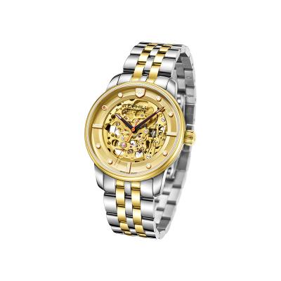 China Custom Stainless Steel Skeleton 316L Cavity Luxury 5Bar Logo Luxury 5Bar Water Resistant Brand Mechanical Watches for sale