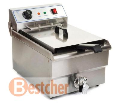 China 1-Tank 1-Basket BESTCHER COMMERCIAL EQUIPMENT 13L 4500W SUPPLY ELECTRIC DEEP FRYER WITH TAP CE,ROHS,IEC,SAA for sale