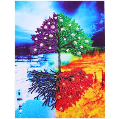 China Modern 5D Special DIY Shaped Diamond Painting Four Seasons of a Tree Gem Art Diamond Paint by Numbers Cross Stitch Mosaic Kit for sale