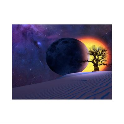 China Modern wholesale abstract moon factory skyDiamond starry painting on canvas modern living room wall decor for sale