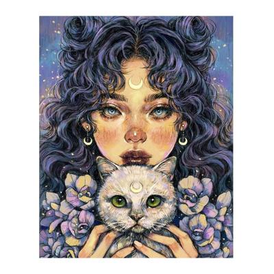 China Modern TINY Dot Color Mosaic Diy 5D Diamond Embroidery Cartoon Princess Moon Diamond Painting Kit Set Cross FUN for sale