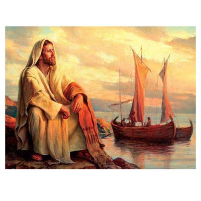 China New Adult Classic/Postmodern 5D Diamond Painting Jesus Christ DIY Around Diamond Kit Gem Crafts Home Decoration Mural for sale