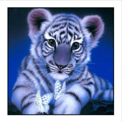 China Modern Diamond Painting for Kids DIY Crystal Diamond Painting 5D Animal Full Drill Around Diamond Painting Tiger for sale