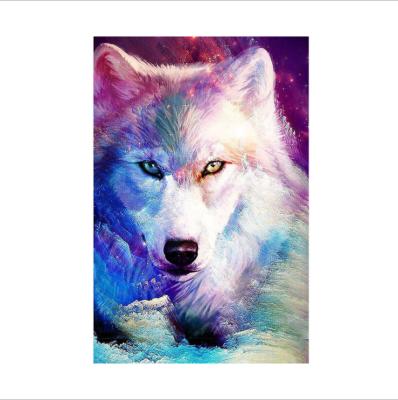 China 5D Full Drill Diy Crystal Diamond Painting Modern Wholesale Custom Picture Animal Wolf for sale