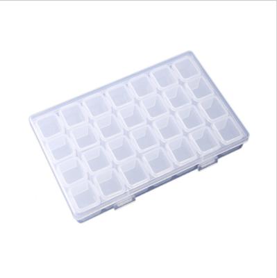 China CLASSIC Plastic Diy Diamond Painting Tools Diamond Storage Lattice 28 Grid Box for sale