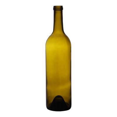 China Lift Up Encore Packaging In Stock Wine Bottle 750ml 540g Cork Finished Empty Red Wine Glass Bottle Bordeaux Wine Bottle for sale