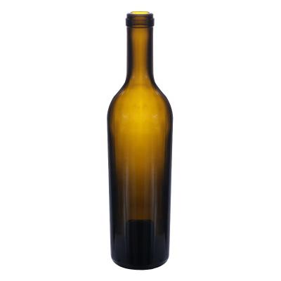 China Lift Stock 750ml Wine Encore Packaging Bottles Antique Green Wine Glass Bottle For Wine for sale