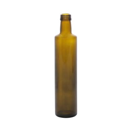 China Food Antique Green Frying Oil Bottle 500ml Glass Empty Olive Oil Bottle for sale