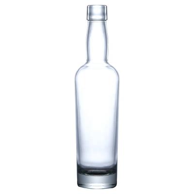 China Thick Base 375ml Empty Glass Clear Vodka Bottle Gin Rum Alcohol Whiskey Bottle Vodka Liquor Bottle for sale