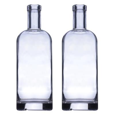 China Factory Base Bar Top 750ml 680g Juniper Thick Direct Vodka Bottle Custom Base Liquor Bottle for sale