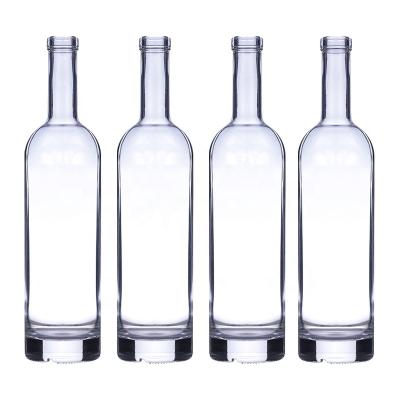 China Base Factory Direct Sales Thick Empty Liquor Bottle 750ml Glass Rum Bottle for sale