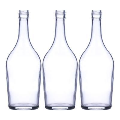 China Fast Delivery 750ml 530g Spirit Glass Bottle Slim Low Low Liquor Bottle For Wine Brandy Vodka Whiskey for sale