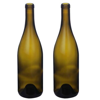 China Lift Low Price Lift Bottom 750ml 550g Burgundy Wine Glass Bottle for sale