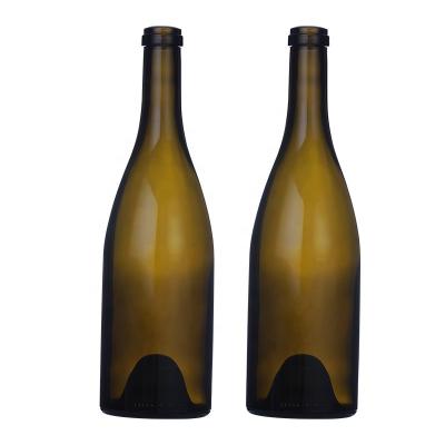 China Lift Promotional 750ml 880g Antique Green Chardonnays Wine Bottles Burgundy Bottle for sale