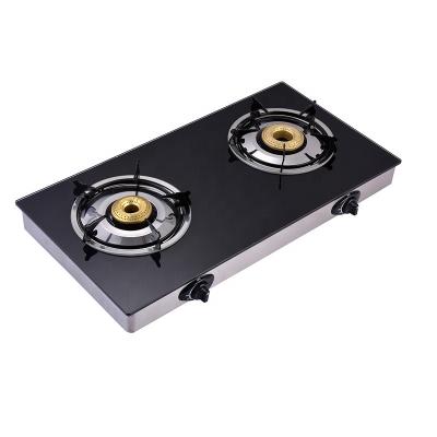 China Household desktop gas stove with home and glass panel LPG gas stove dining table gas stove commercial for sale