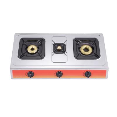 China New 2021 hot sale 3 burner stainless steel durable factory gas cooker desktop high quality direct sales for sale