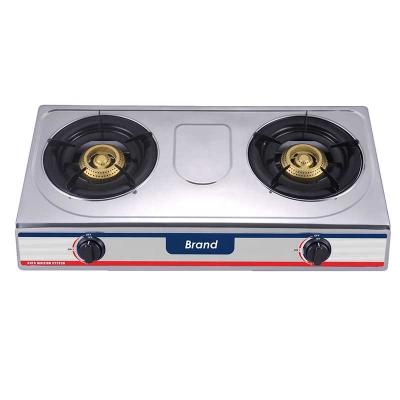 China Fashionable Hotel Design Enamel Honeycomb Grill 2 Burner Material Desktop Gas Stove Durable High Quality for sale