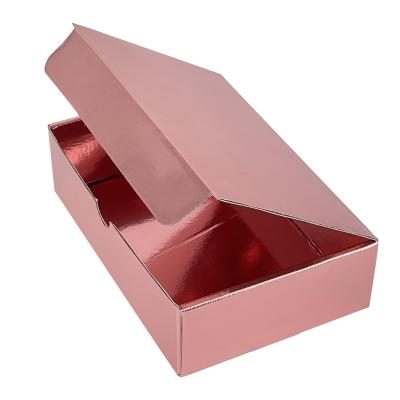 China China Disposable Luxury Pink AD Box With Custom Logo, Gift/Craft/Beauty/Subscription Corrugated Paper Packaging Box for sale