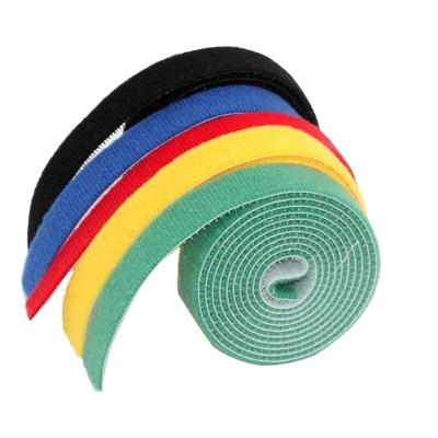 China Durable Reusable Nylon Hook And Loop Zip Tie Cable Ties Injection Molding Hook And Loop Ribbon Cable Ties for sale